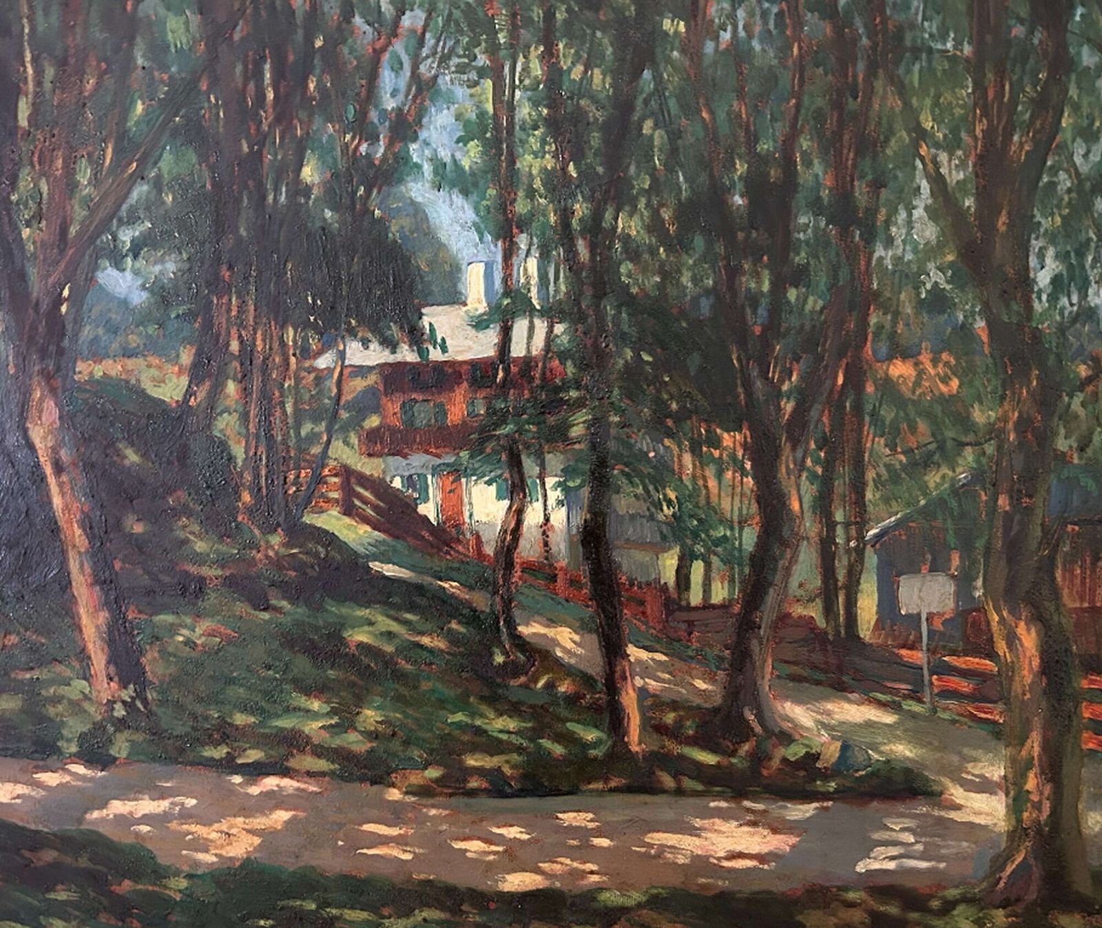James Proudfoot R.P., R.O.I.   Oil   House In The Woods photo furniture