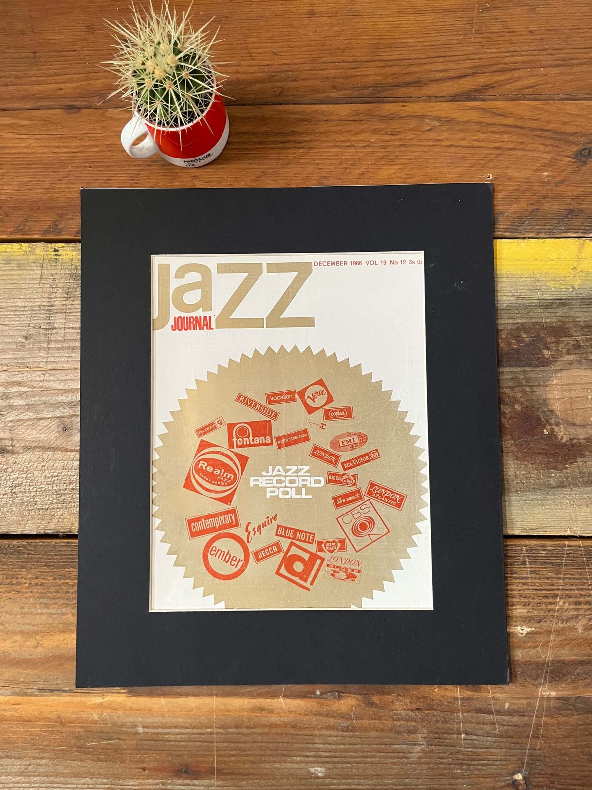 Vintage Jazz Journal Magazine Cover Artwork   1966