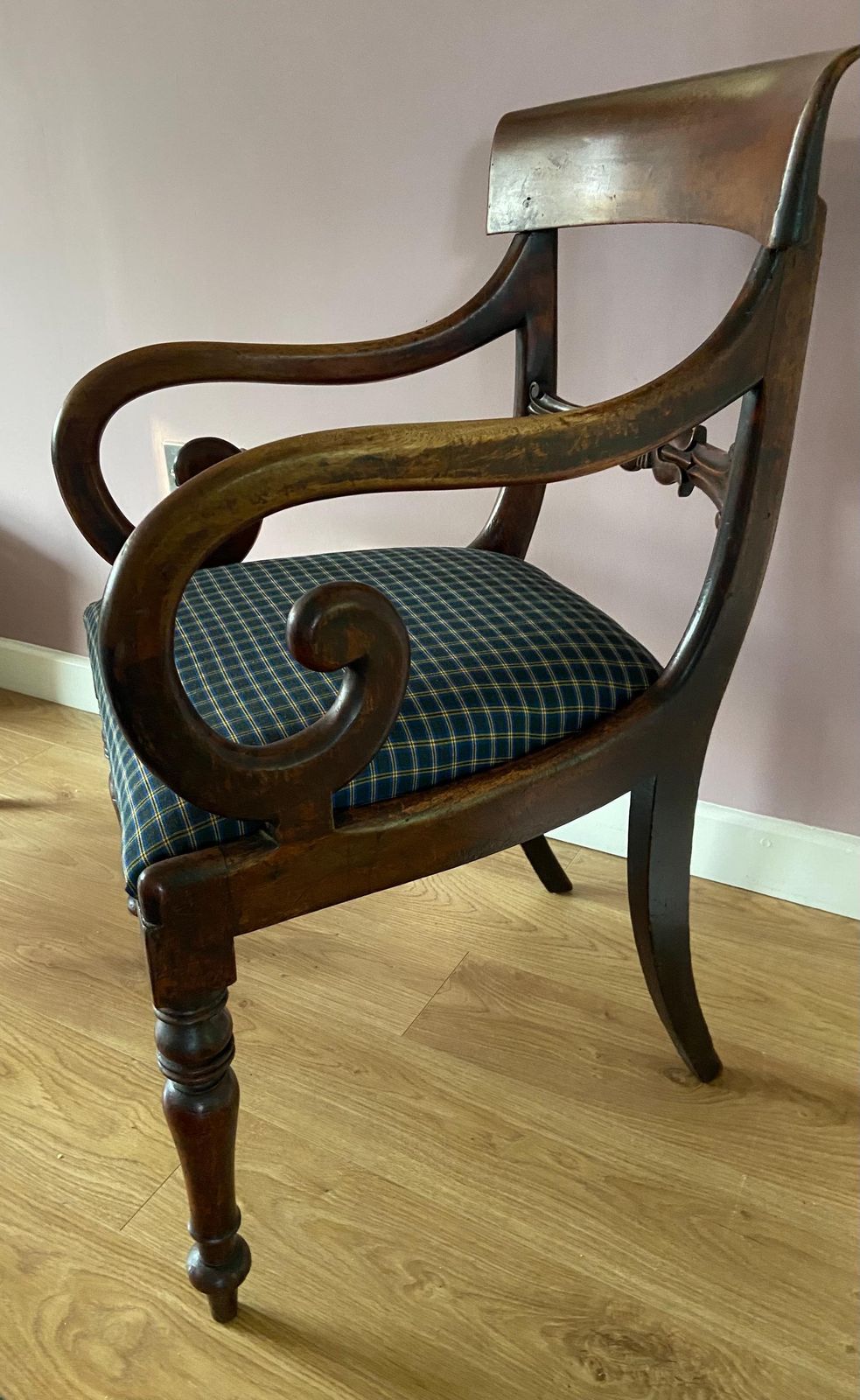 Early 1800 Desk Chair, 1800s, Antique photo vinterior