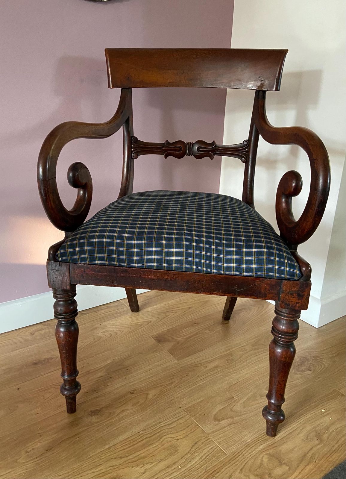 Early 1800 Desk Chair, 1800s, Antique photo vintage