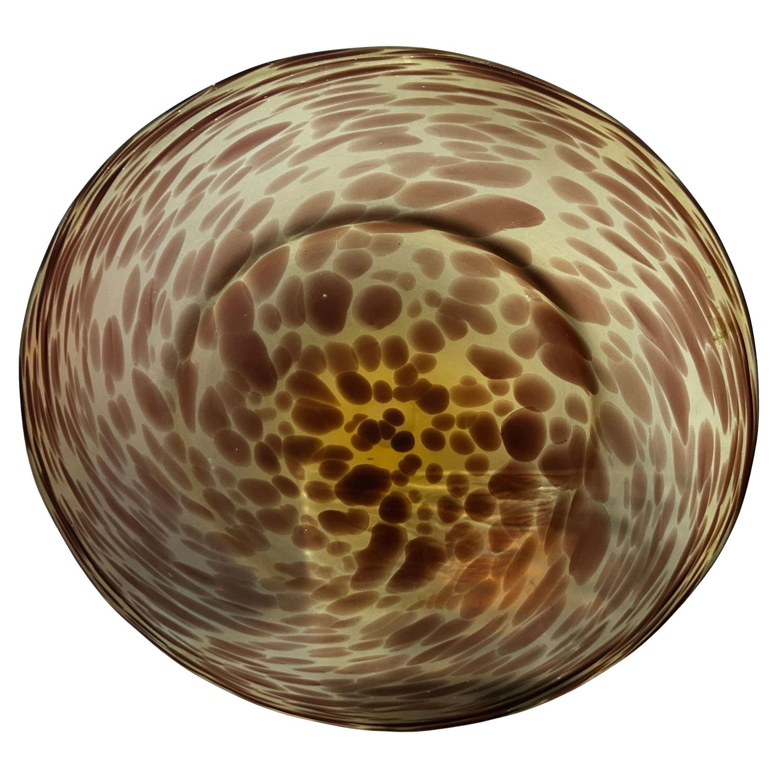 1970s Modern Faux Tortoise Shell Glass Italian Round Centerpiece photo furniture