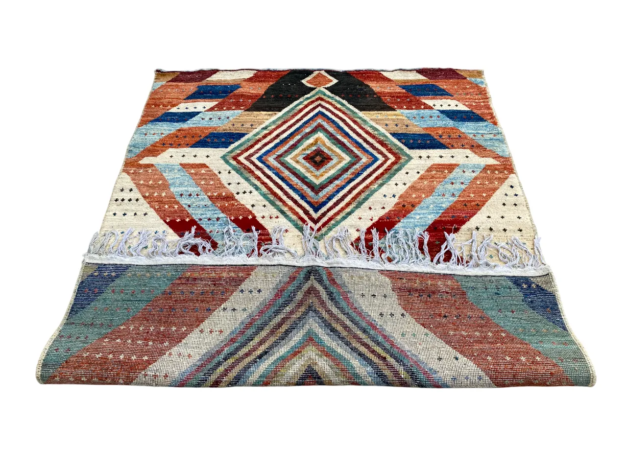 Moroccan Colourful Bohemian Living Room Bedroom Rug photo for sale