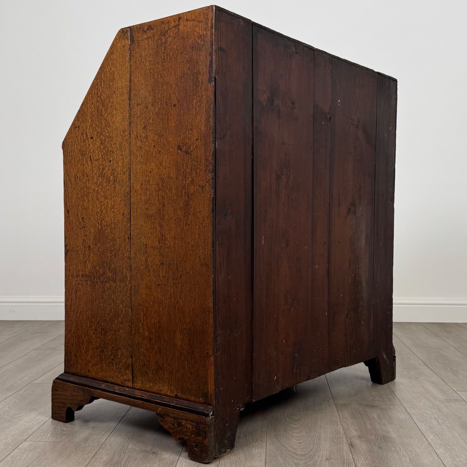 Antique 18th Century Good Quality Bureau In Golden Oak photo 625.0