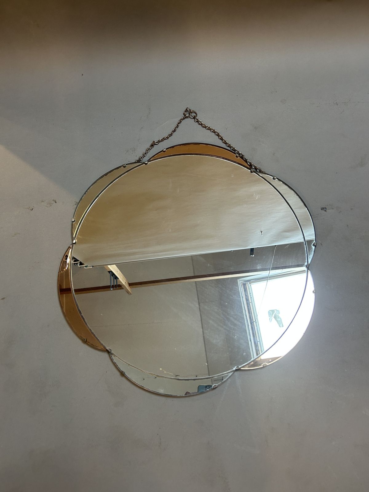 Art Deco Circular Wall Mirror photo furniture