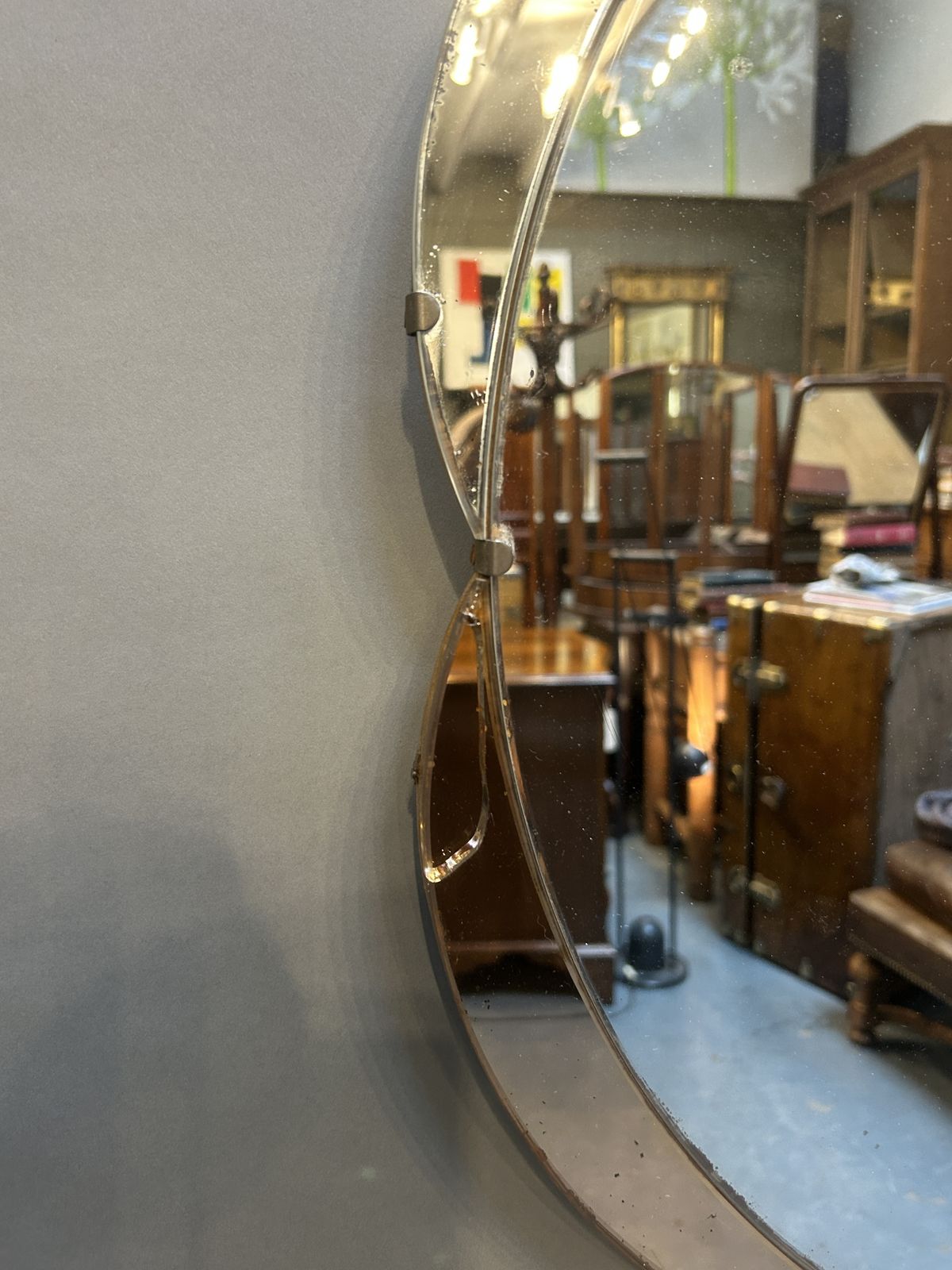 Art Deco Circular Wall Mirror photo for sale