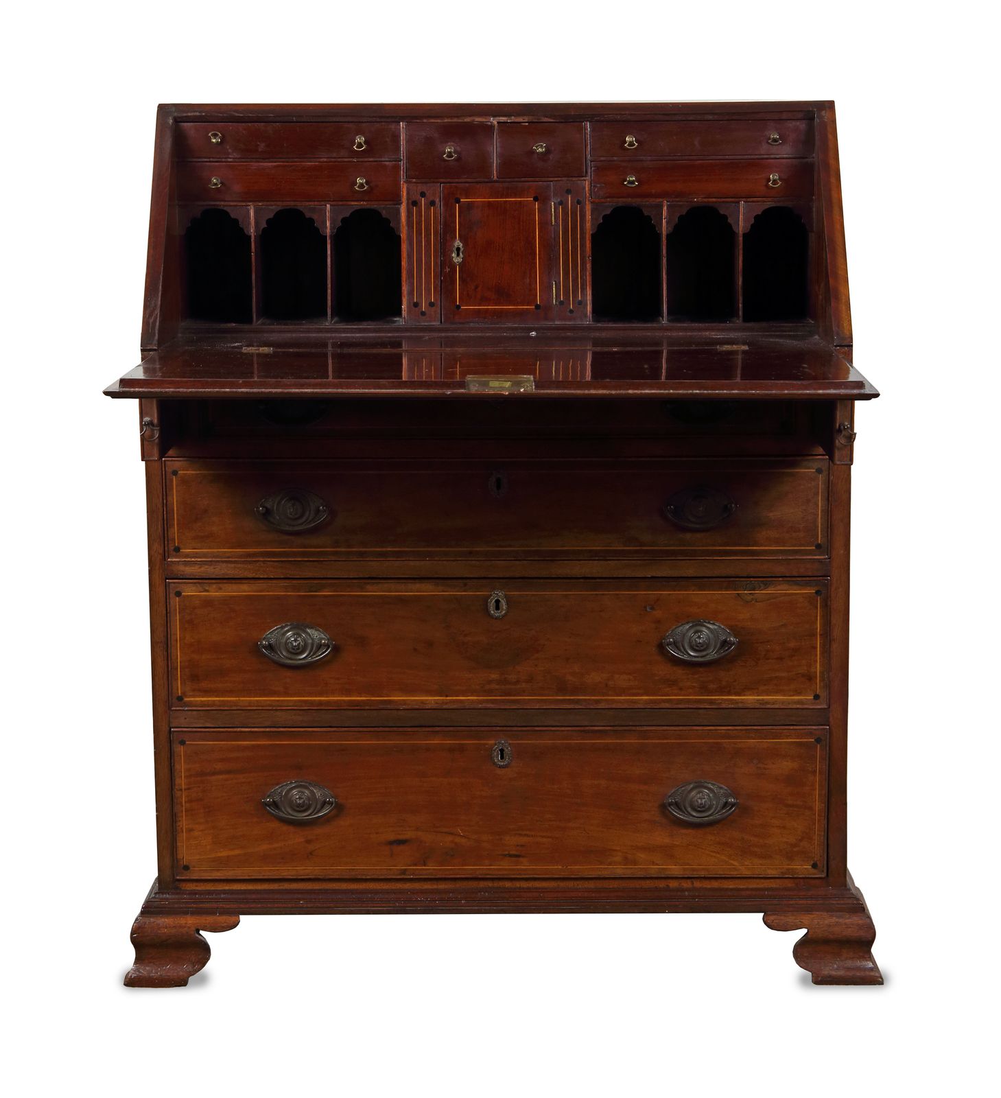 Edwardian Mahogany &  Inlaid Writing Bureau photo furniture