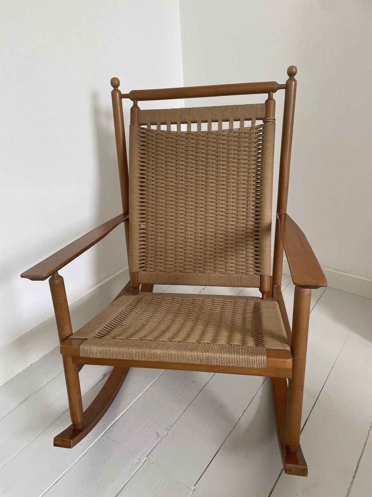 60's Japanese Modern Rocking Armchair With Footstool photo furniture