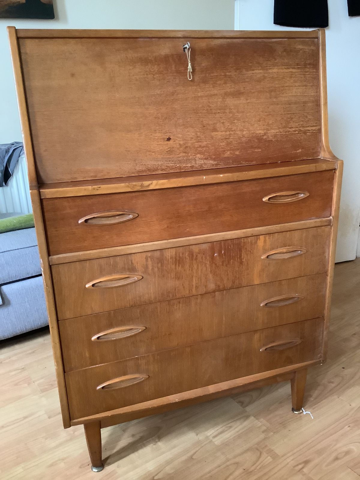 Vintage 1970s Jentique Teak Bureau photo furniture