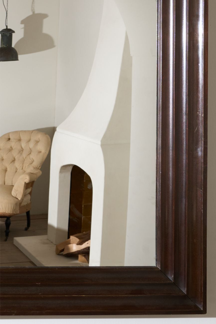 Unusual 20th Century African Hardwood Moulded Mirror photo Home Decor