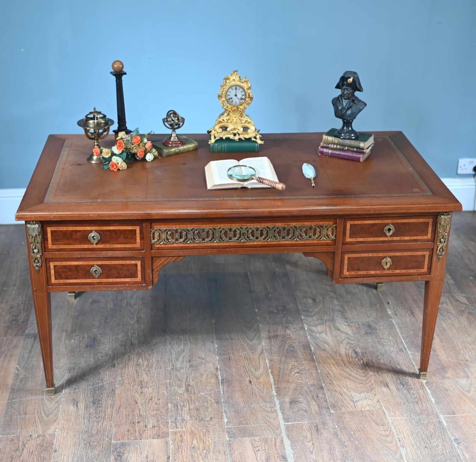 French Antique Desk Directoire Bureau Plat 1880 photo furniture