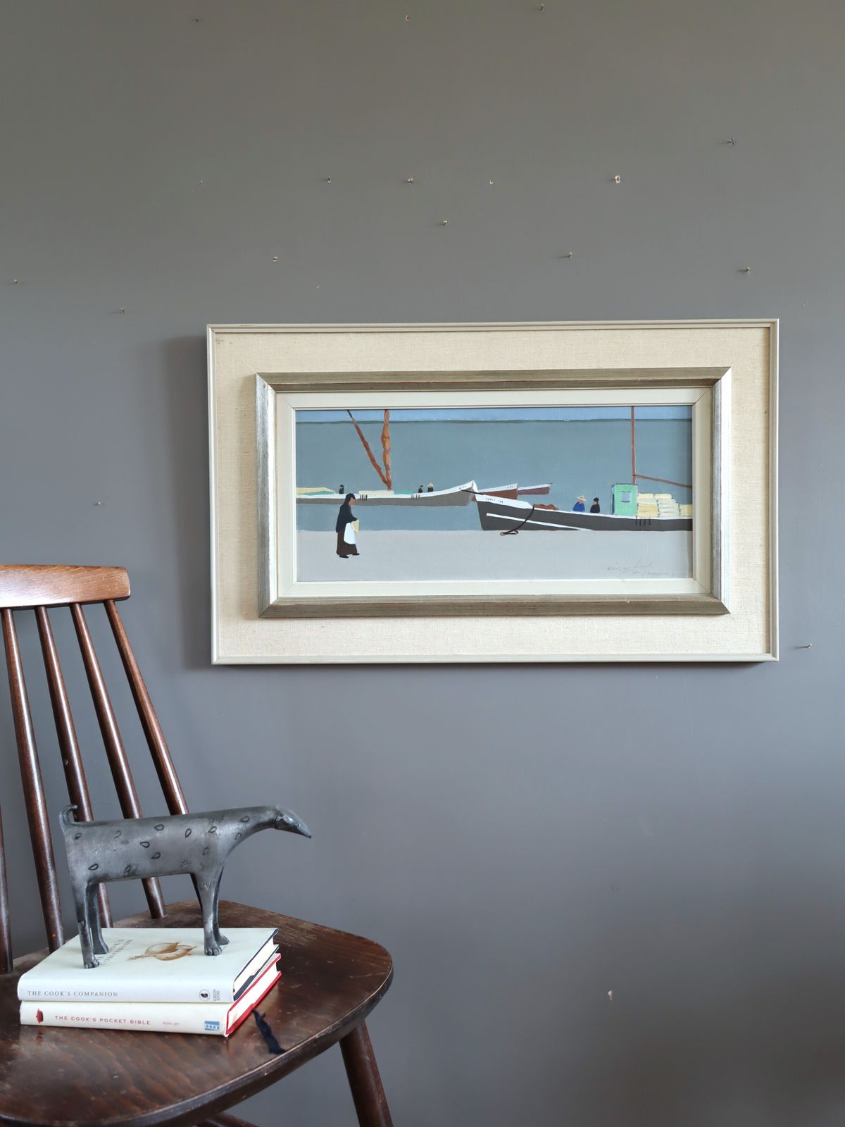 Still Waters, Quiet Shore Oil Painting photo furniture