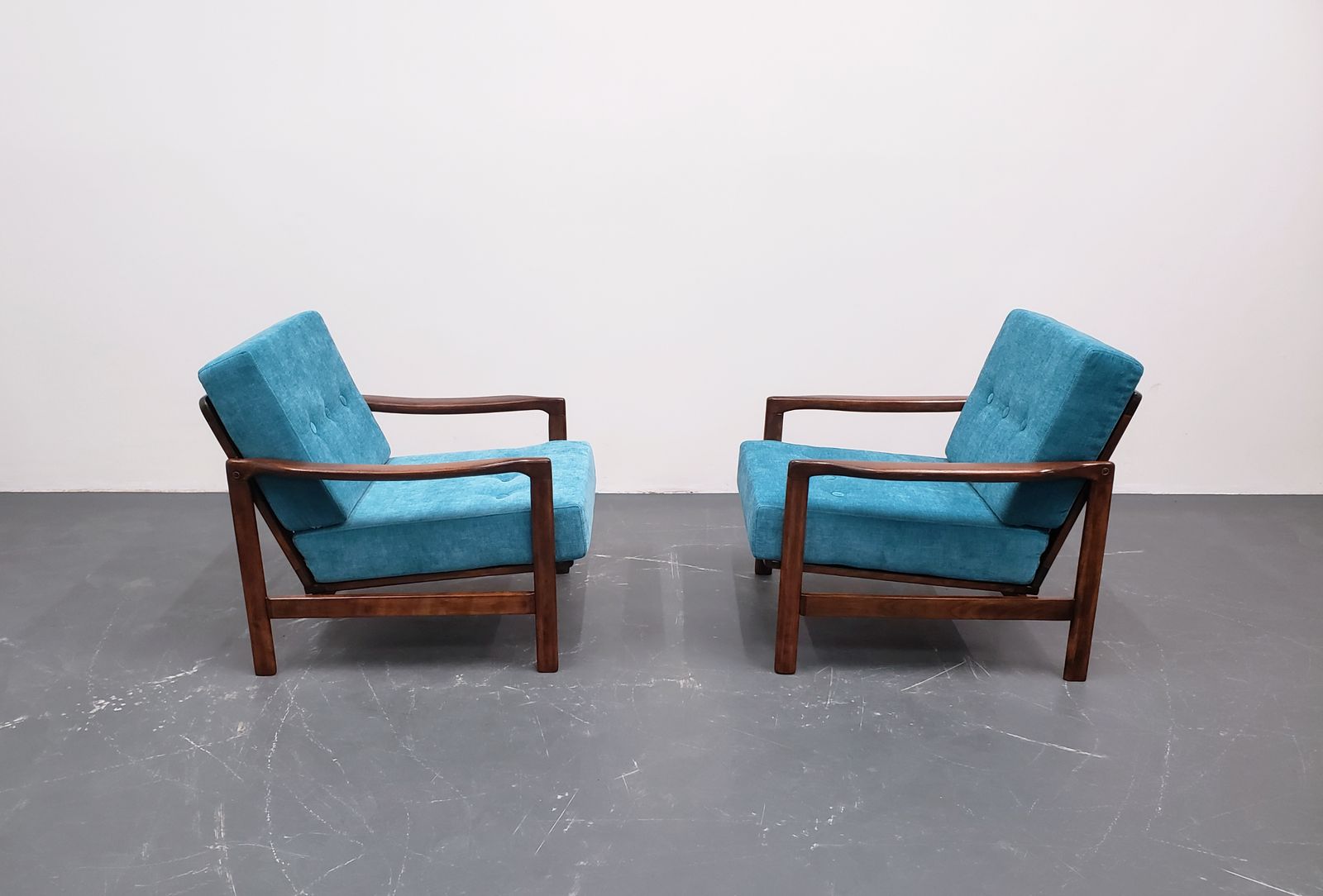 One Left   1960's Mid Century Lounger By Baczyk In Turquoise photo for sale
