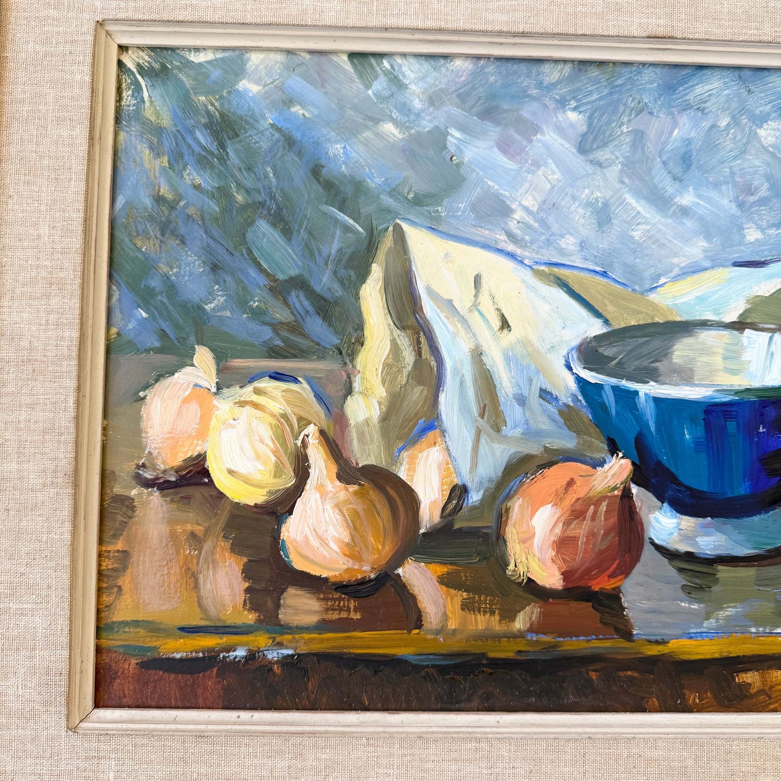 Veronika Keerdoja, Estonia. Vintage Still Life Oil Painting. photo furniture