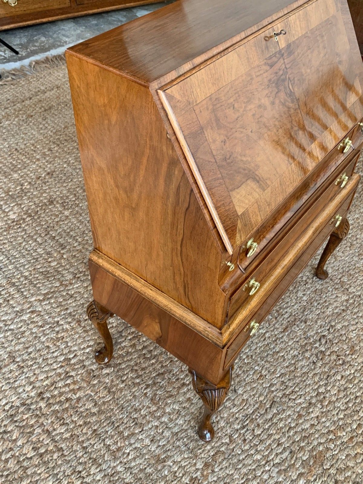 Queen Anne Style Walnut Bureau photo vinterior
