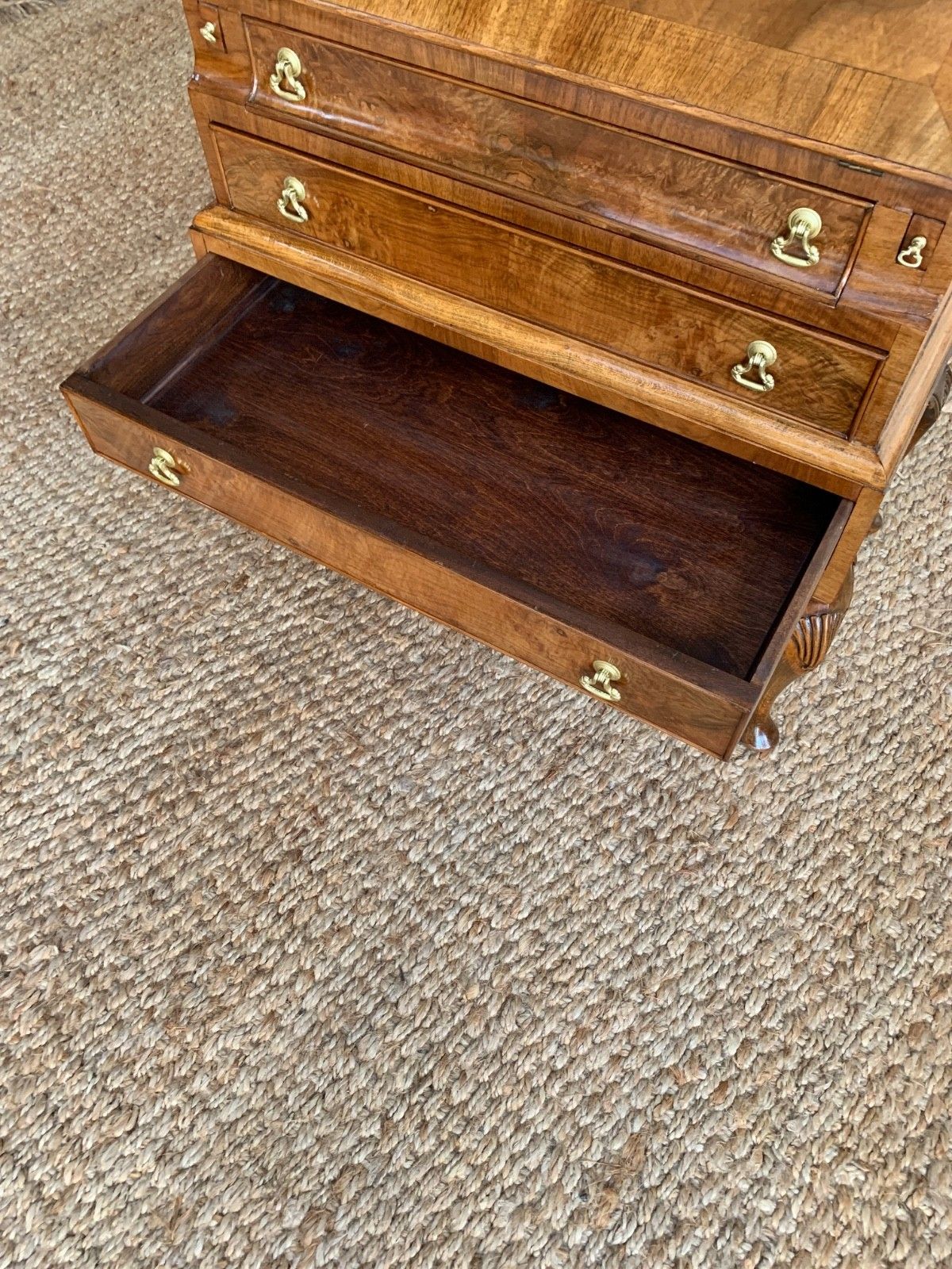 Furniture Queen Anne Style Walnut Bureau photo