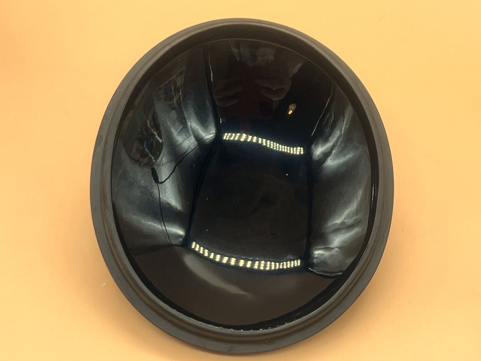 Wedgwood Pottery Black Basalt Lunar Shape 225 Design Covered Sugar Bowl. photo for sale