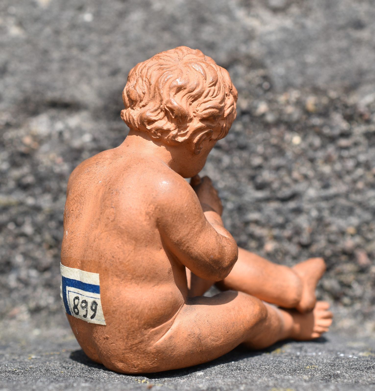 Pair Of Seated Terracotta Putti (Circa 1870) photo for sale