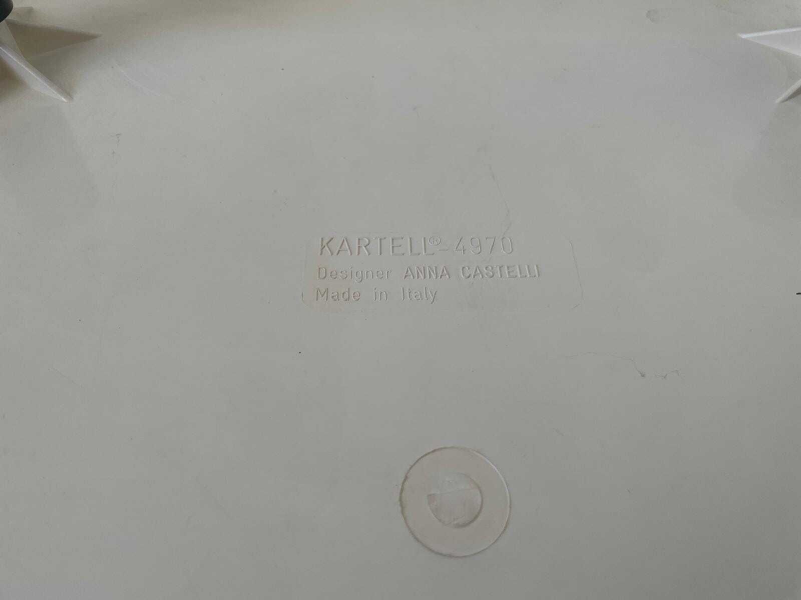 photo for sale Model 4970 White Bedside Table By Anna Castelli For Kartell, 1970s, Italy
