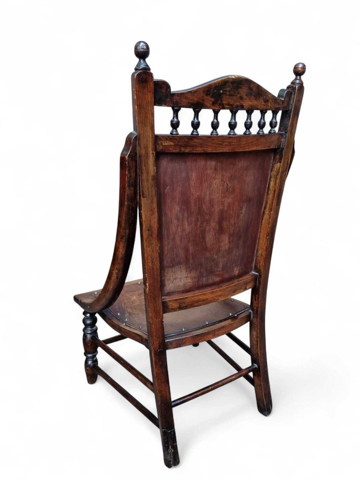 Antique Edwardian Century Beech Floral Occasional Chair / Early 20th Century photo for sale