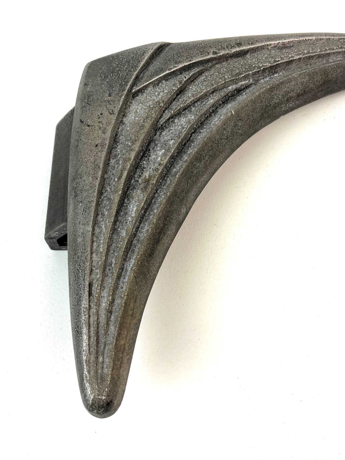 Rare Large Mid Century Solid Abstract Brutalist Metal Cast Door Handle photo furniture