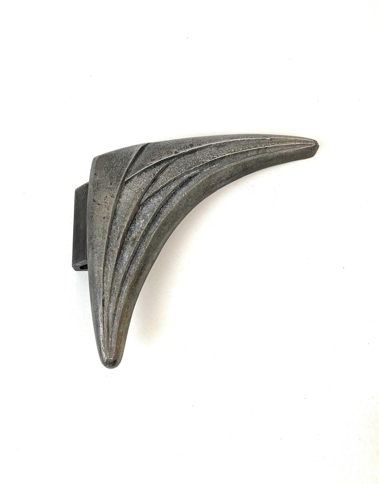 Rare Large Mid Century Solid Abstract Brutalist Metal Cast Door Handle photo Home Fixtures