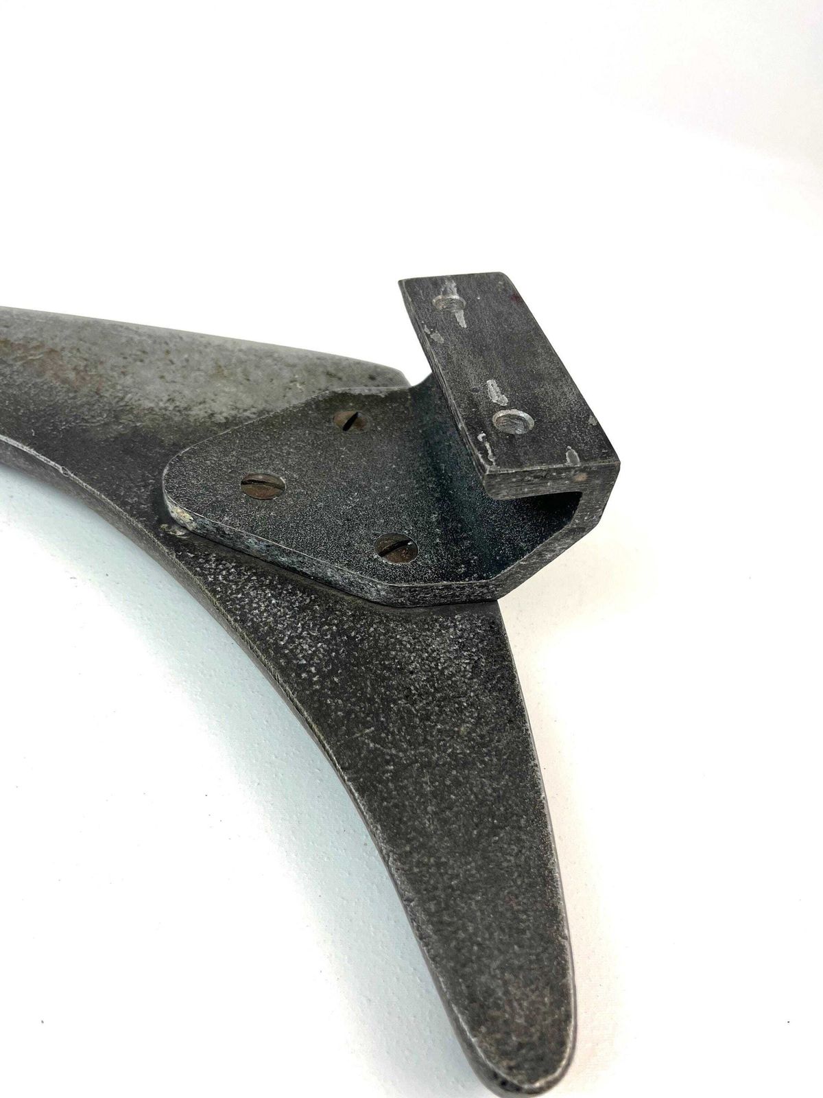 photo for sale Rare Large Mid Century Solid Abstract Brutalist Metal Cast Door Handle