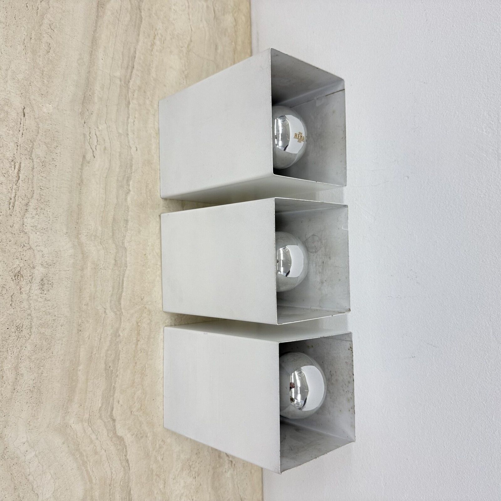 photo vinterior Set Of 3 Raak P300 Minimalist Design Wall Lamps / Ceiling Lamp , 1970s