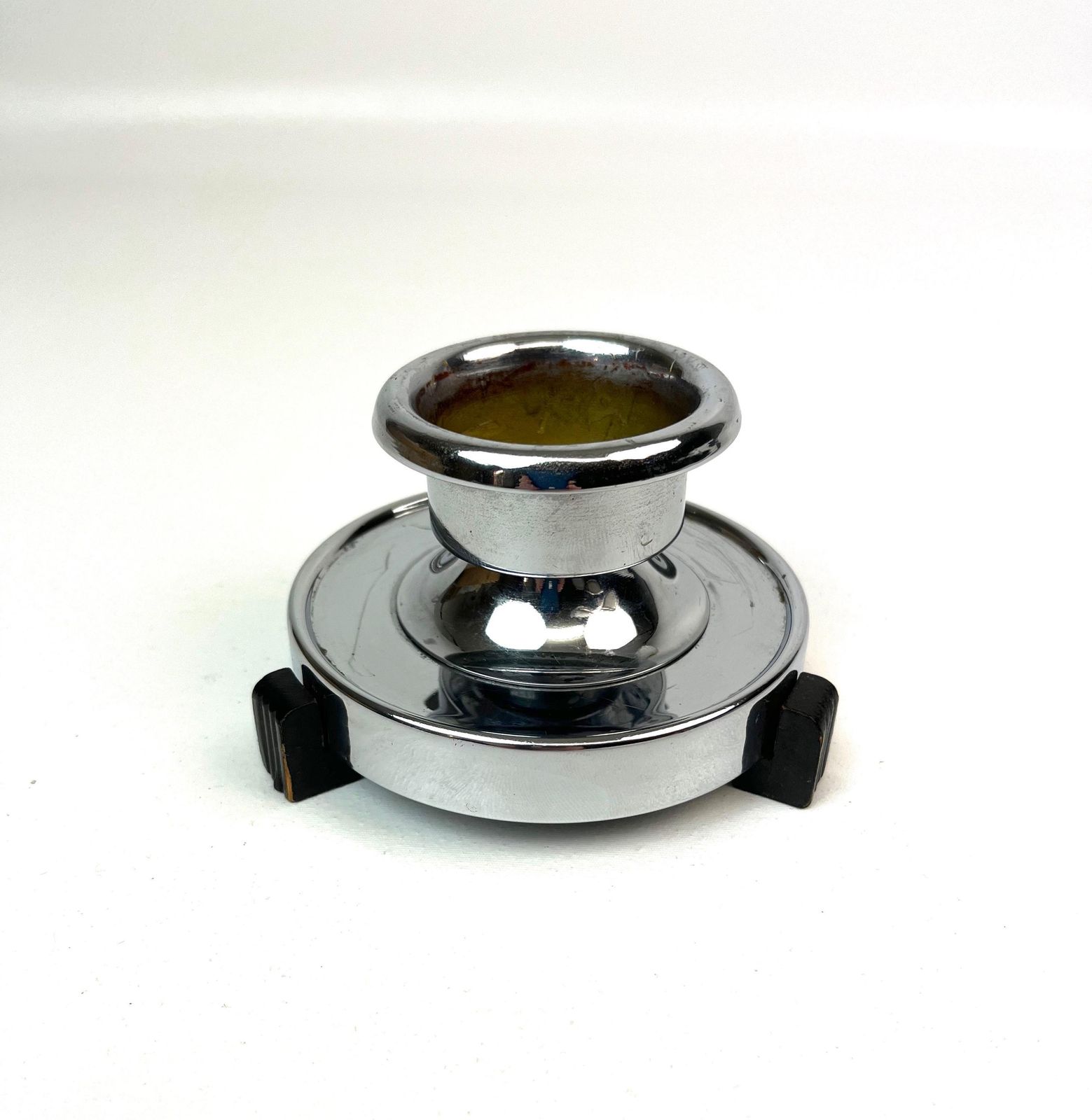Rare Bauhaus Art Deco Chrome Avantgarde Candlestick Germany 1920