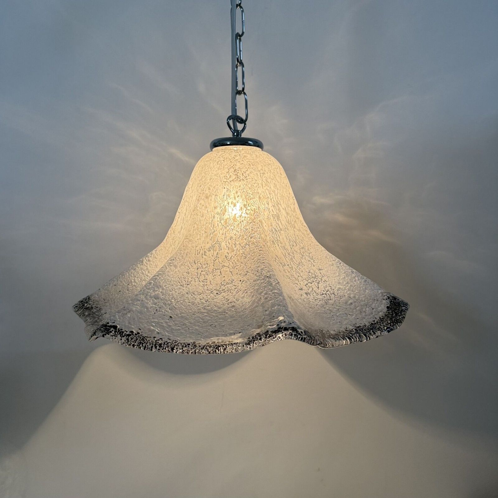 Mid Century Murano Glazen Hanglamp Van Mazzega, Jaren 1970 photo for sale