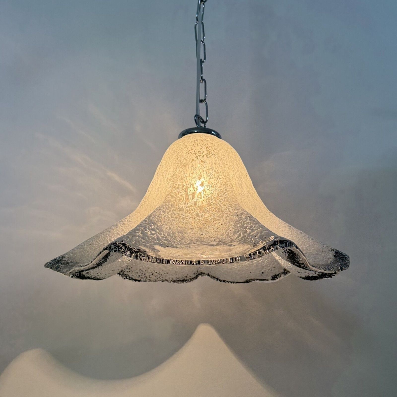 photo for sale Mid Century Murano Glazen Hanglamp Van Mazzega, Jaren 1970