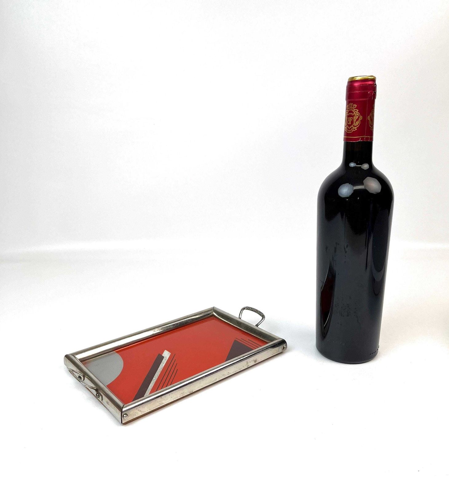 Rare Small Bauhaus Suprematism Art Deco Cocktail Serving Tray By Morris Hirshfield photo 390.0