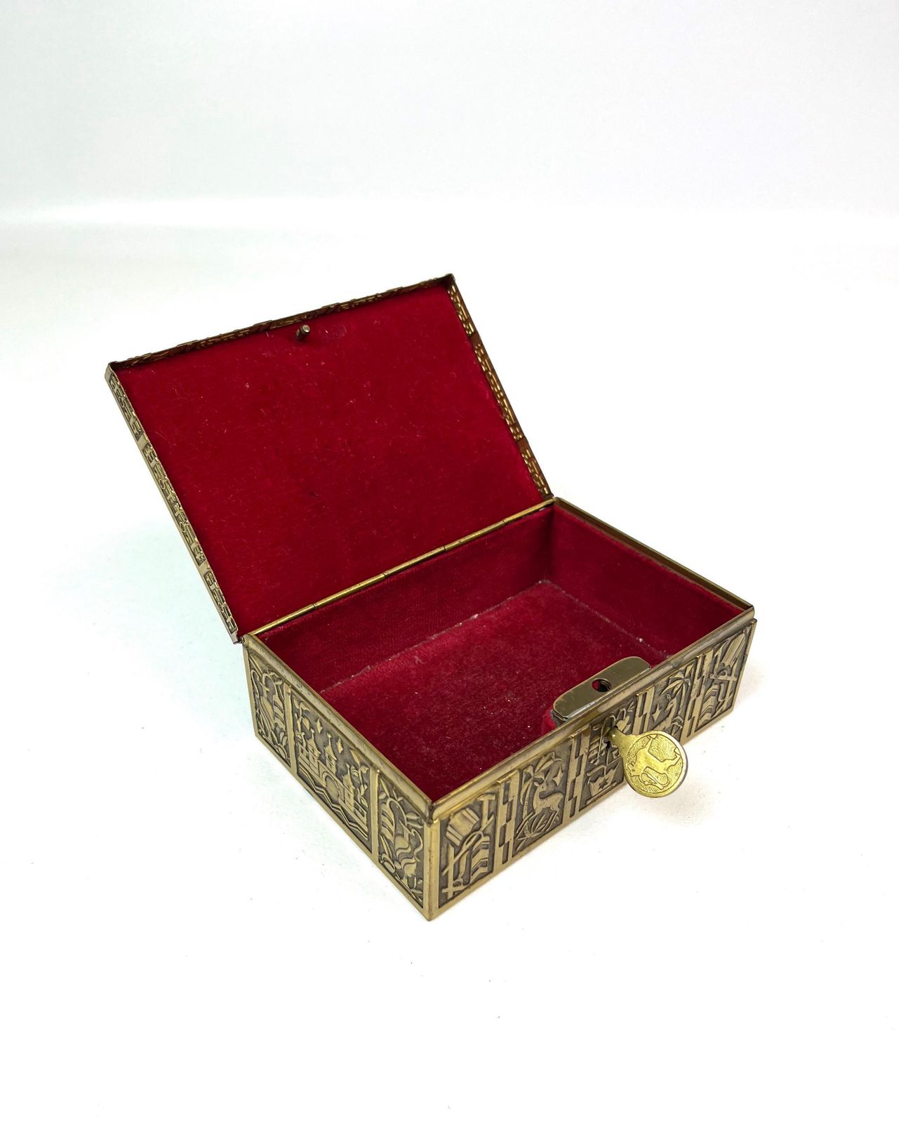 Rare Bauhaus Art Deco Avantgarde Jewelry Box By Erhard Söhne With Key photo vintage