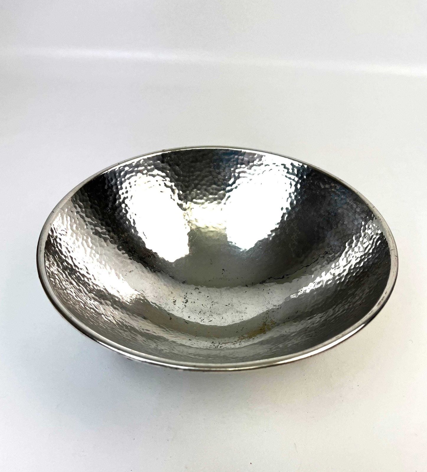 Rare Bauhaus Art Deco Catch All Silver Plated Jewelry Bowl Bakelite Feet Germany 1920 photo buy