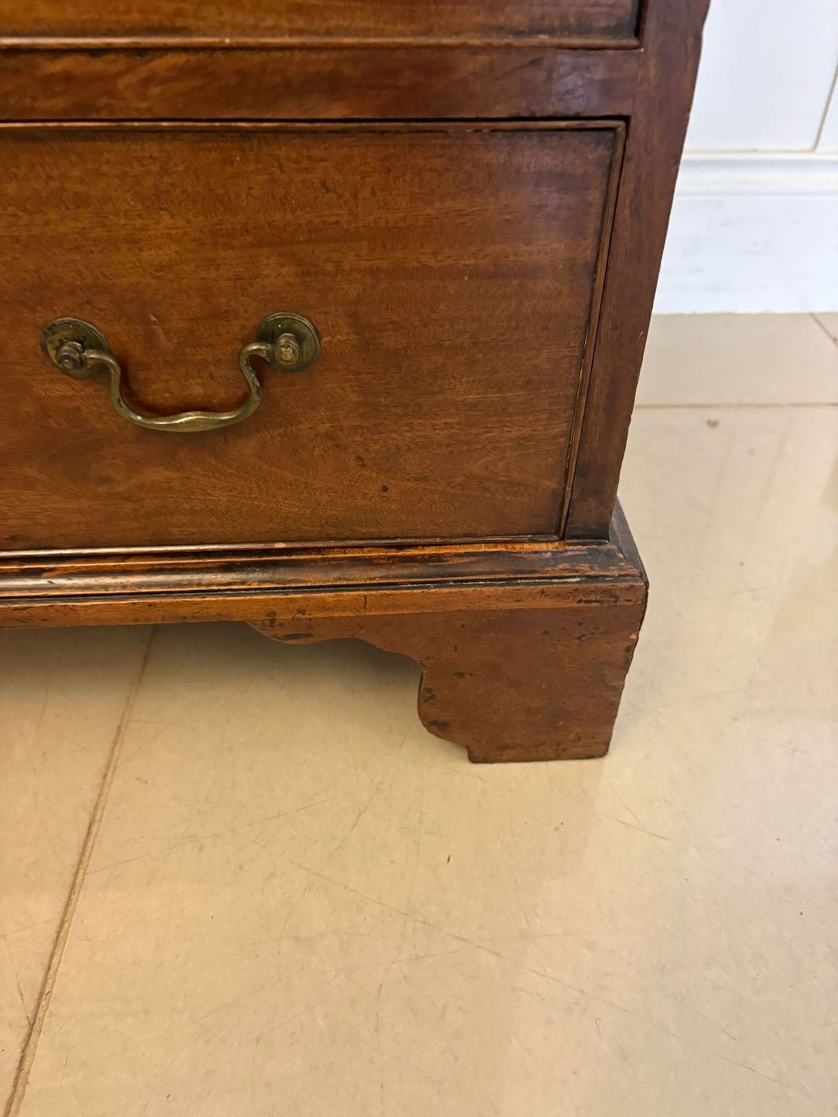 Antique 19th Century Quality Mahogany Chest Of 4 Drawers photo for sale