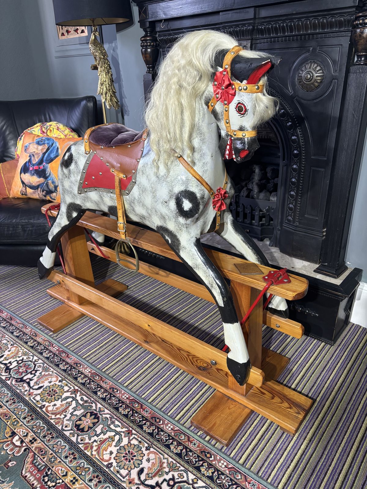 Vintage Collinson Of Liverpool Large Rocking Horse photo vinterior
