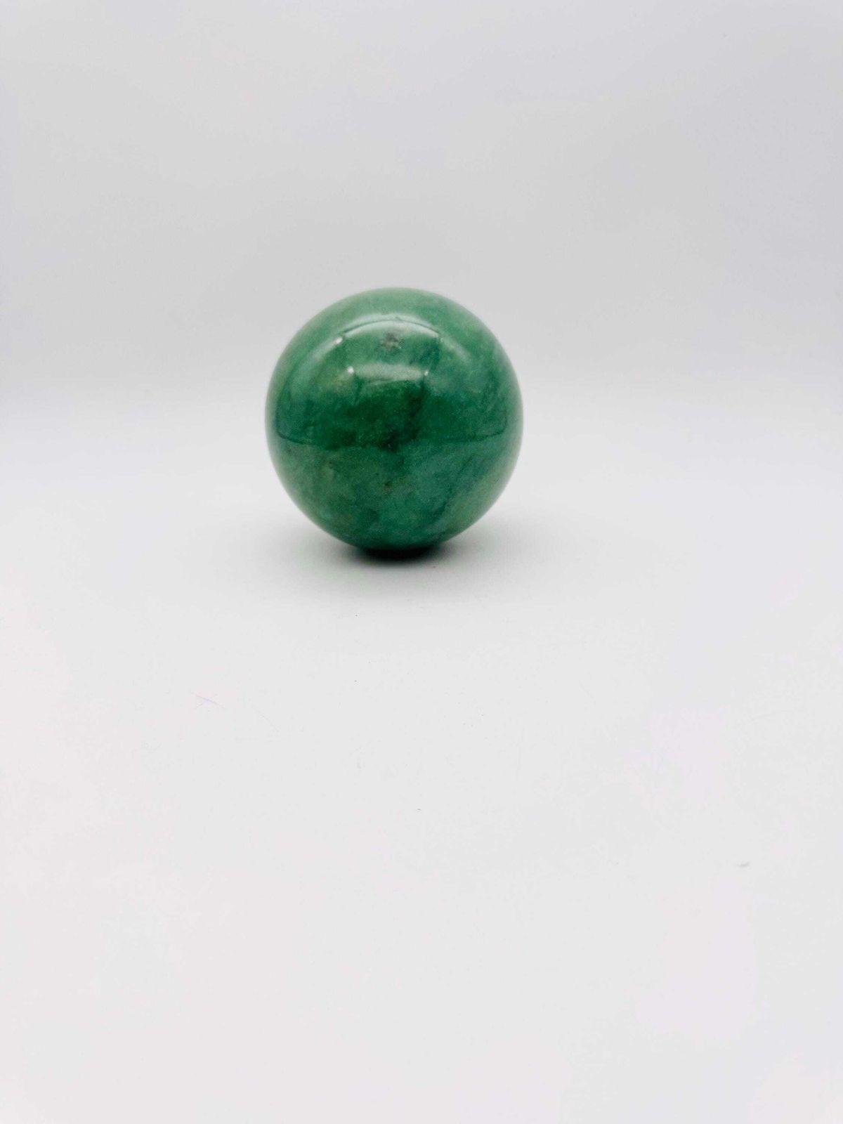 Large 13cm Natural Stone Sphere, Green Gemstone Ball photo 72.0