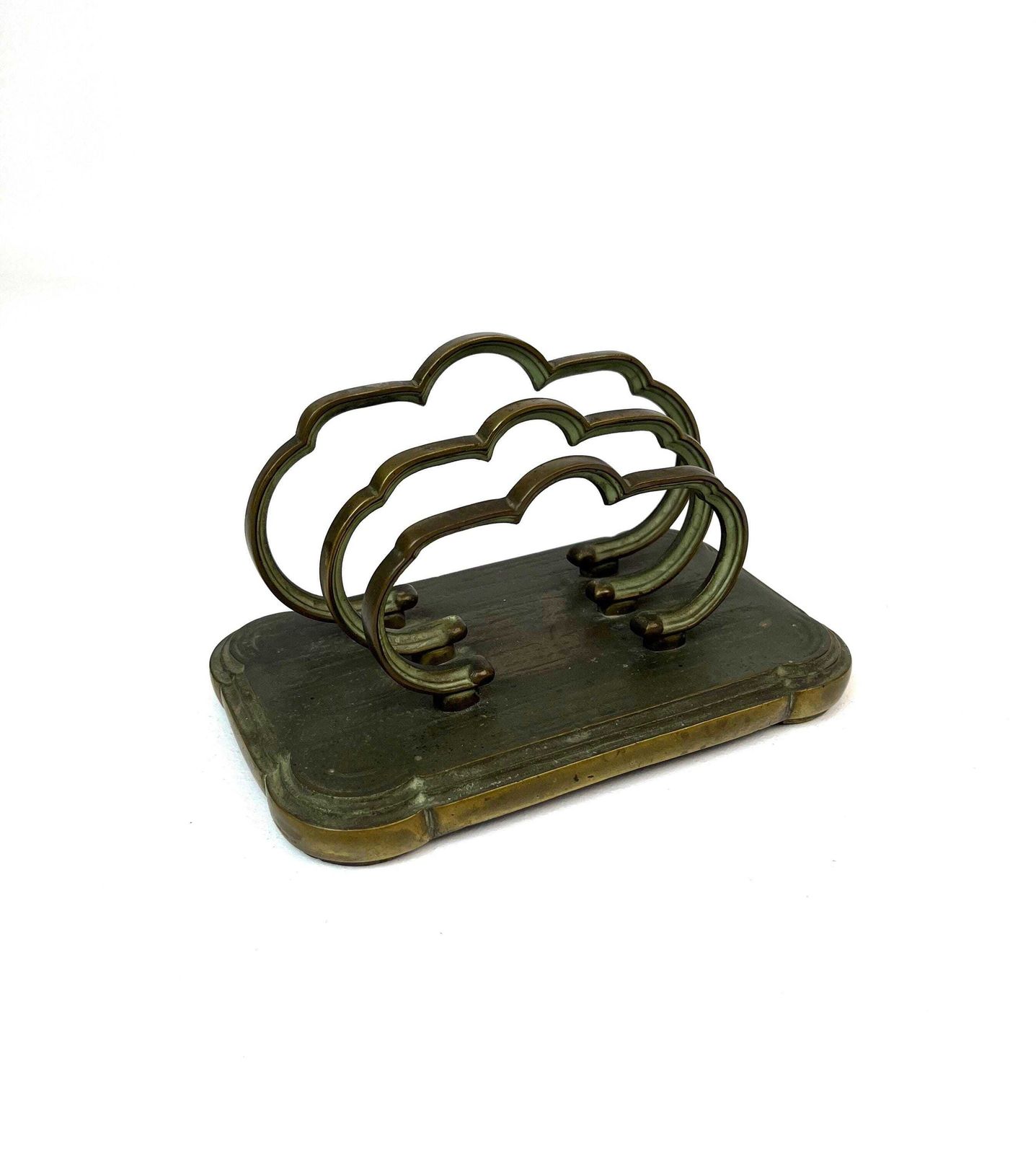 Rare Antique Art Nouveau Bronze Cast Letter Holder Organizer Berlin Hallmarked photo furniture