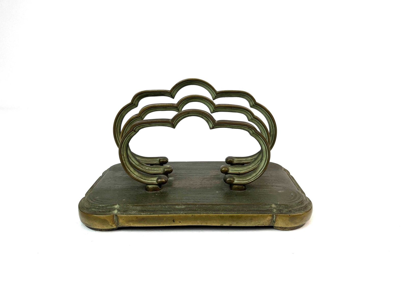 Rare Antique Art Nouveau Bronze Cast Letter Holder Organizer Berlin Hallmarked photo Home Decor