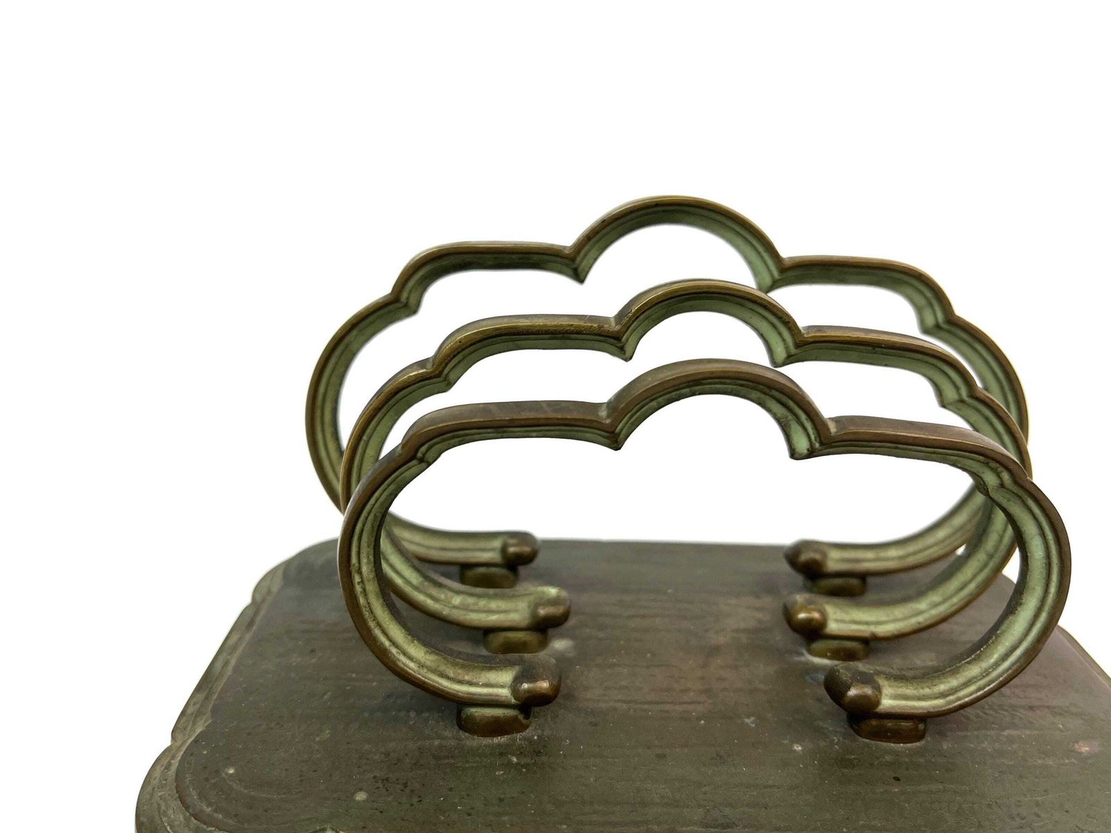 Rare Antique Art Nouveau Bronze Cast Letter Holder Organizer Berlin Hallmarked photo 175.0