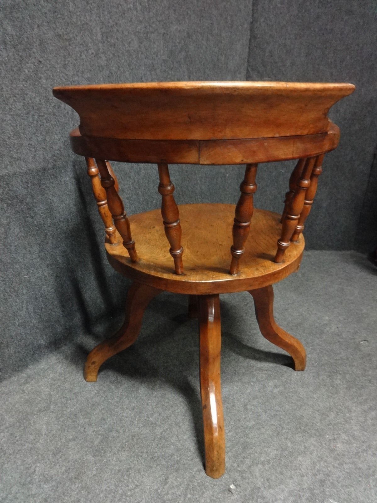 Very Good Victorian Mahogany Swivel Desk Chair photo Furniture