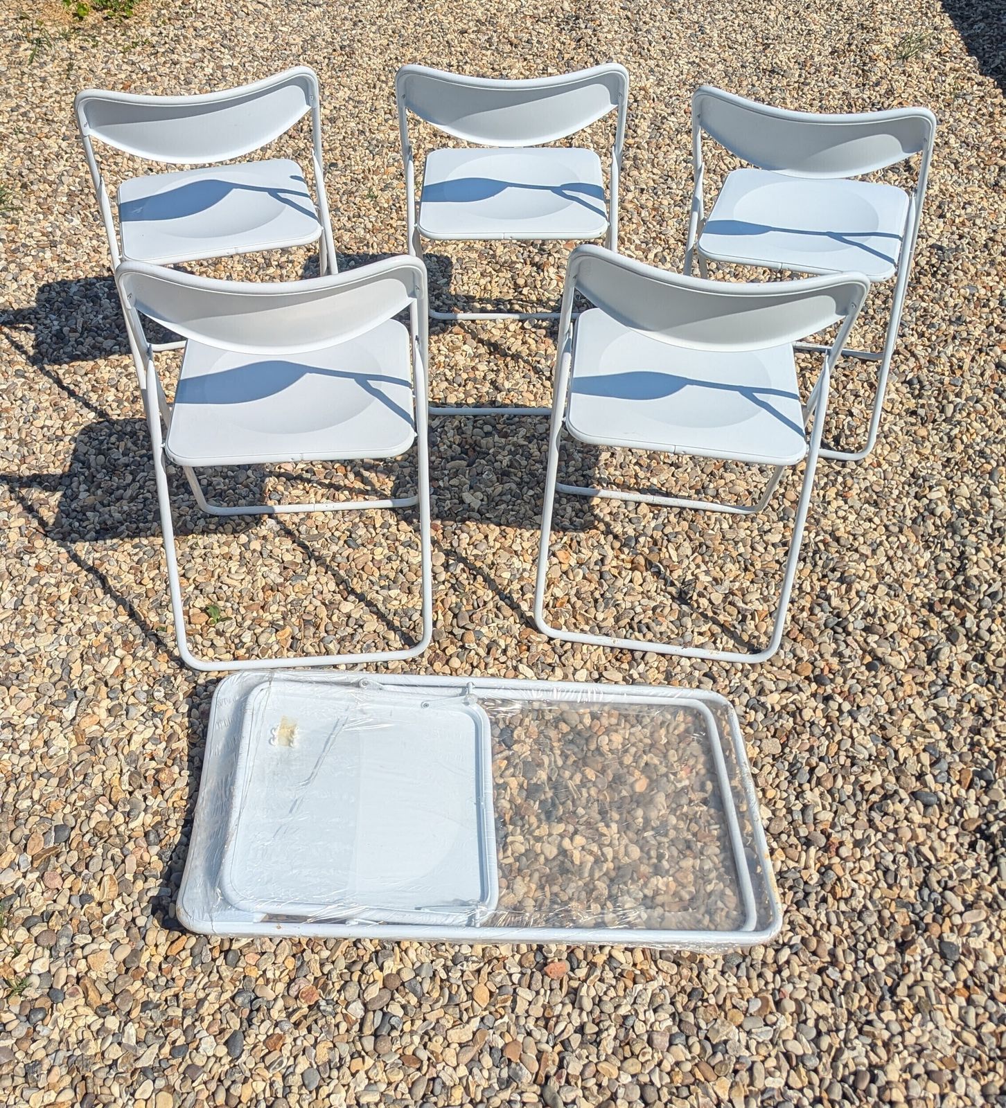 White Ikea Ted Folding Chairs By Niels Gammelgaard ( 1990s)   One Left photo furniture