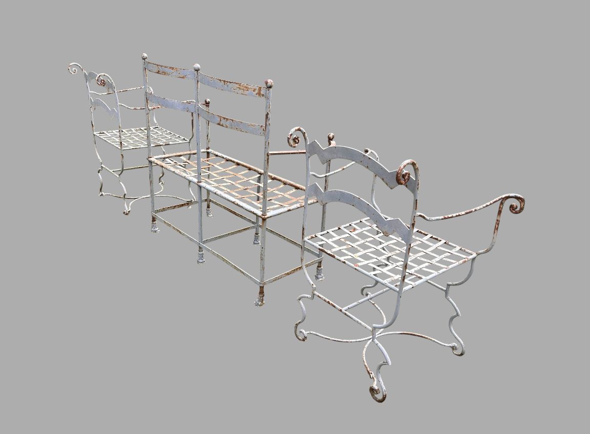 A Beautiful Set Of Spanish Wrought Iron Garden Furniture photo furniture