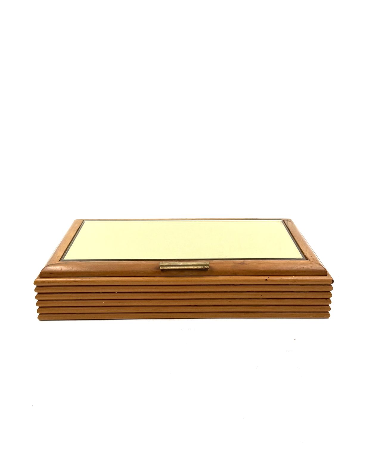Mid Century Grissinato Wood Jewelry Box, Fontana Arte Italy 1960 photo for sale