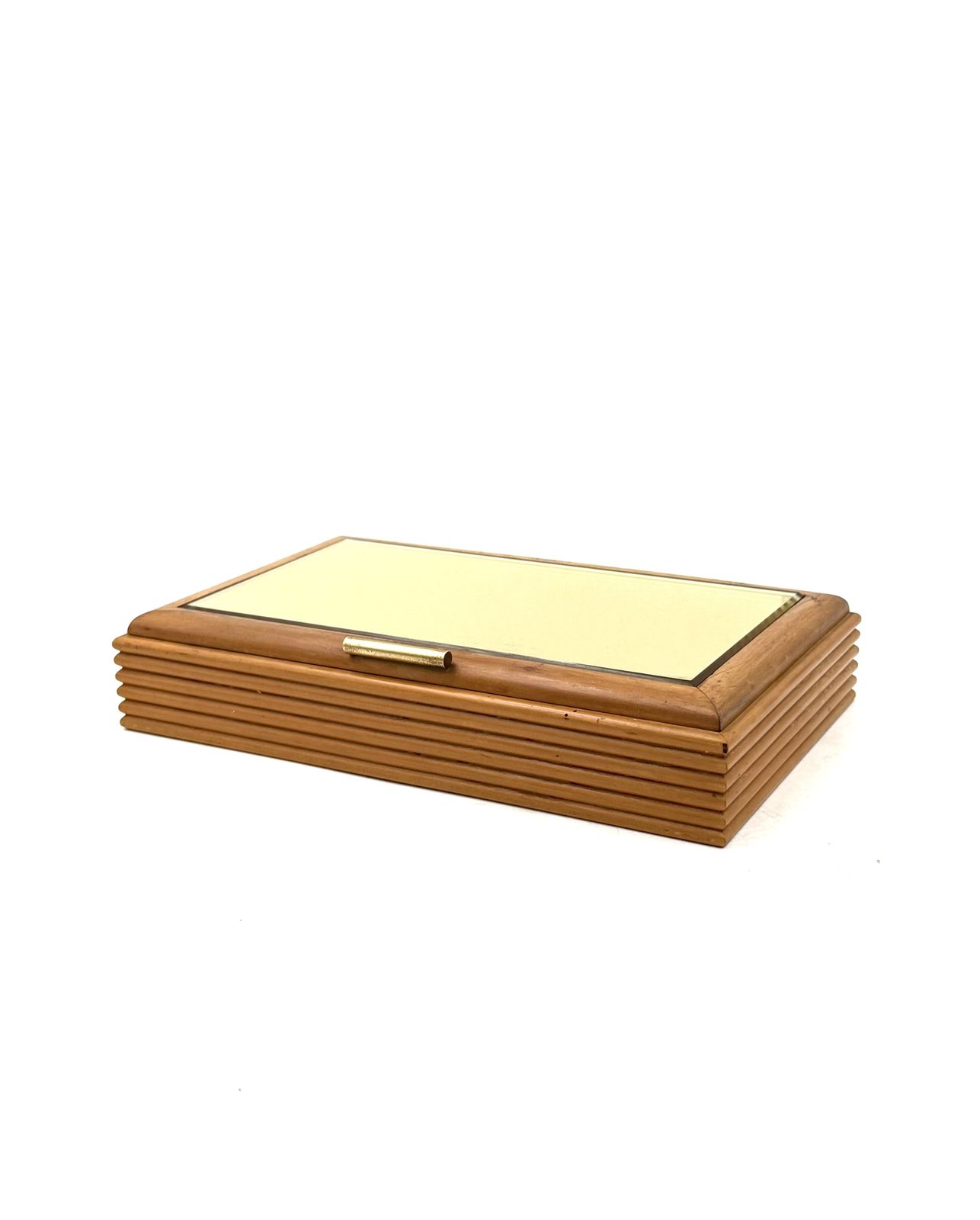 Mid Century Grissinato Wood Jewelry Box, Fontana Arte Italy 1960 photo Home Decor