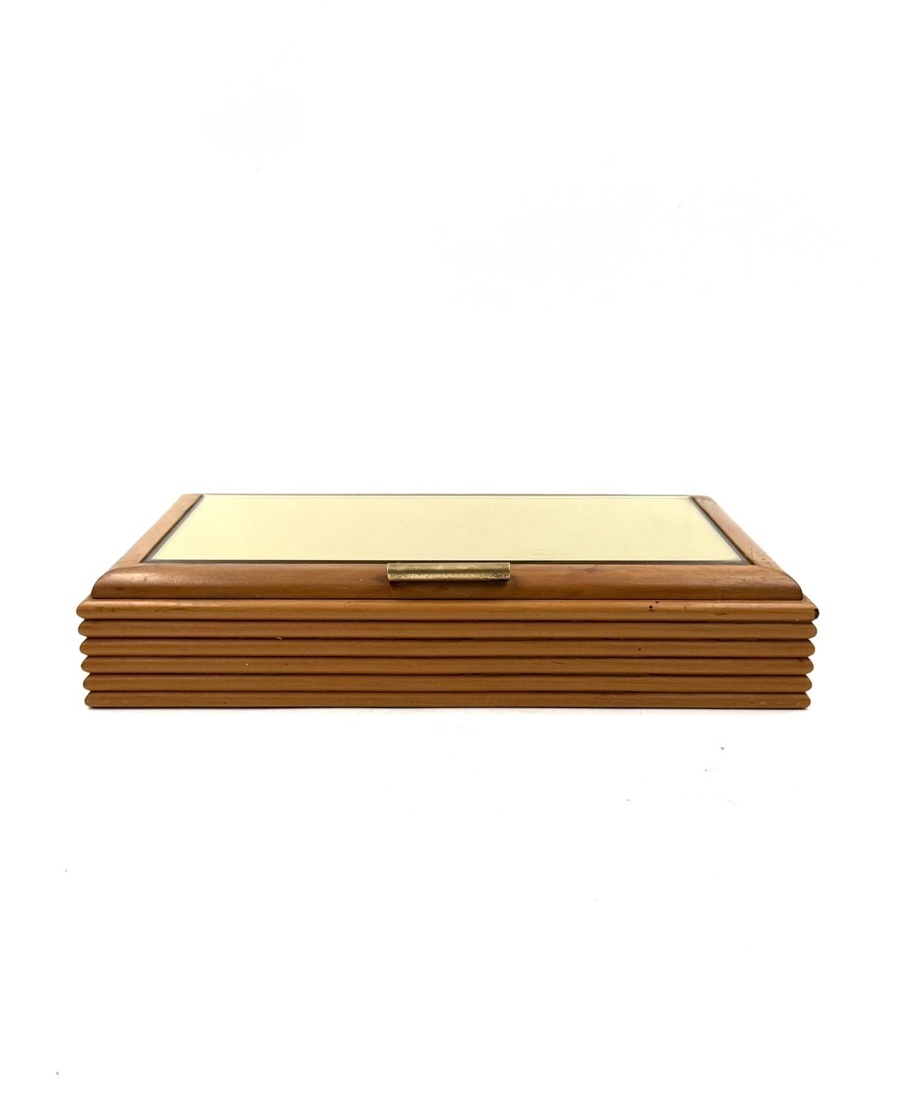 Mid Century Grissinato Wood Jewelry Box, Fontana Arte Italy 1960