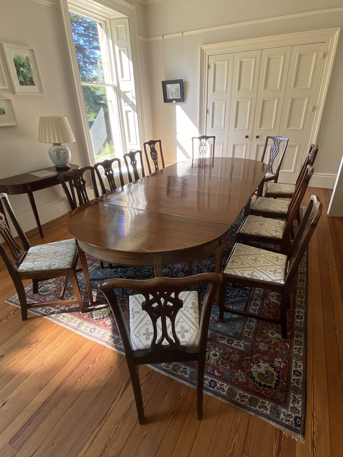 Mahogany Dining Room Table With 12 Chairs photo furniture