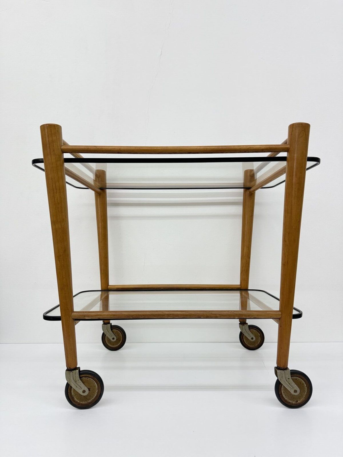 Coja Culemburg Model 1127 Wooden And Glass Side Table Trolley , 1970s