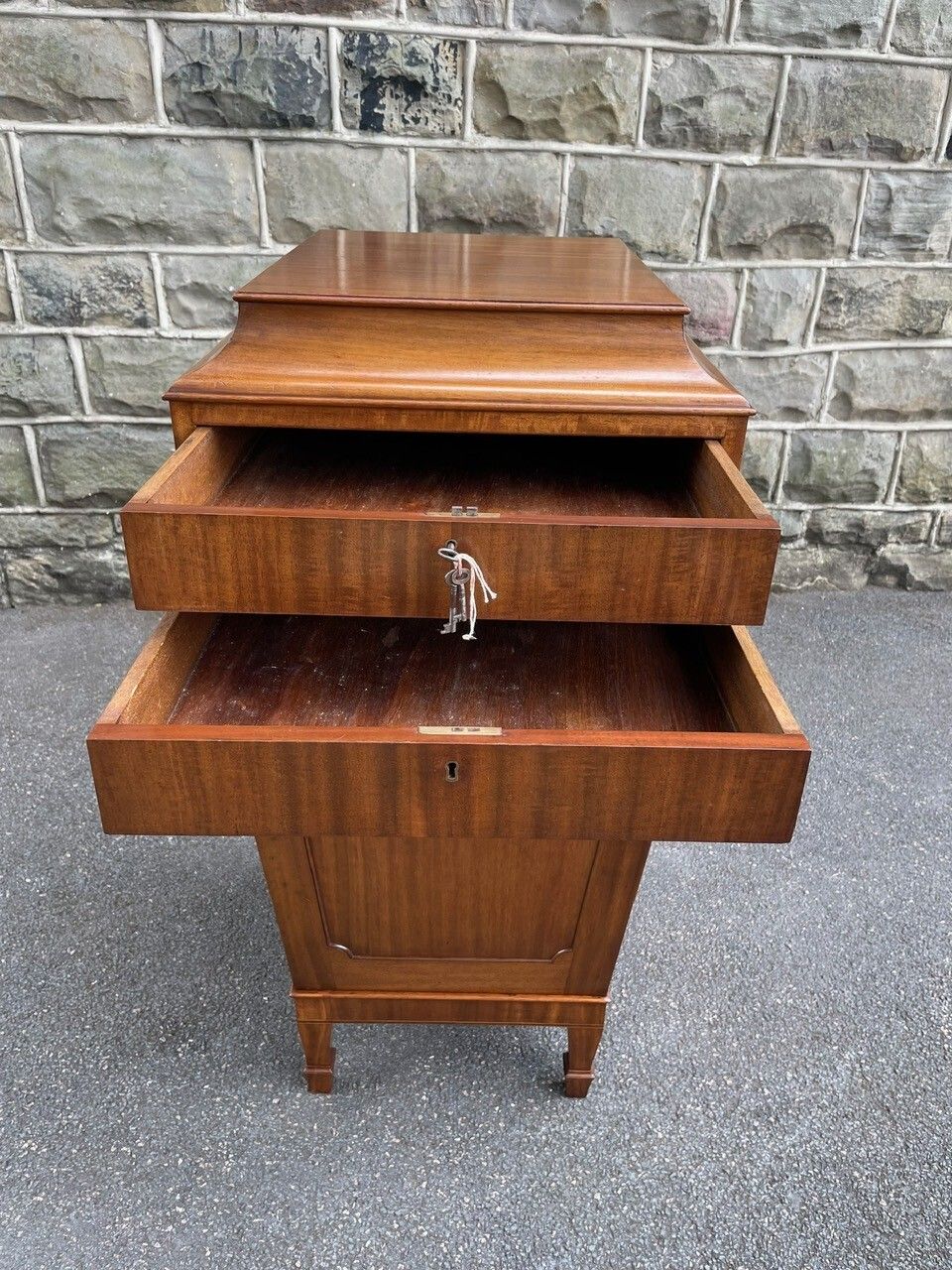 Antique Mahogany Pedestal Collectors Cabinet photo furniture