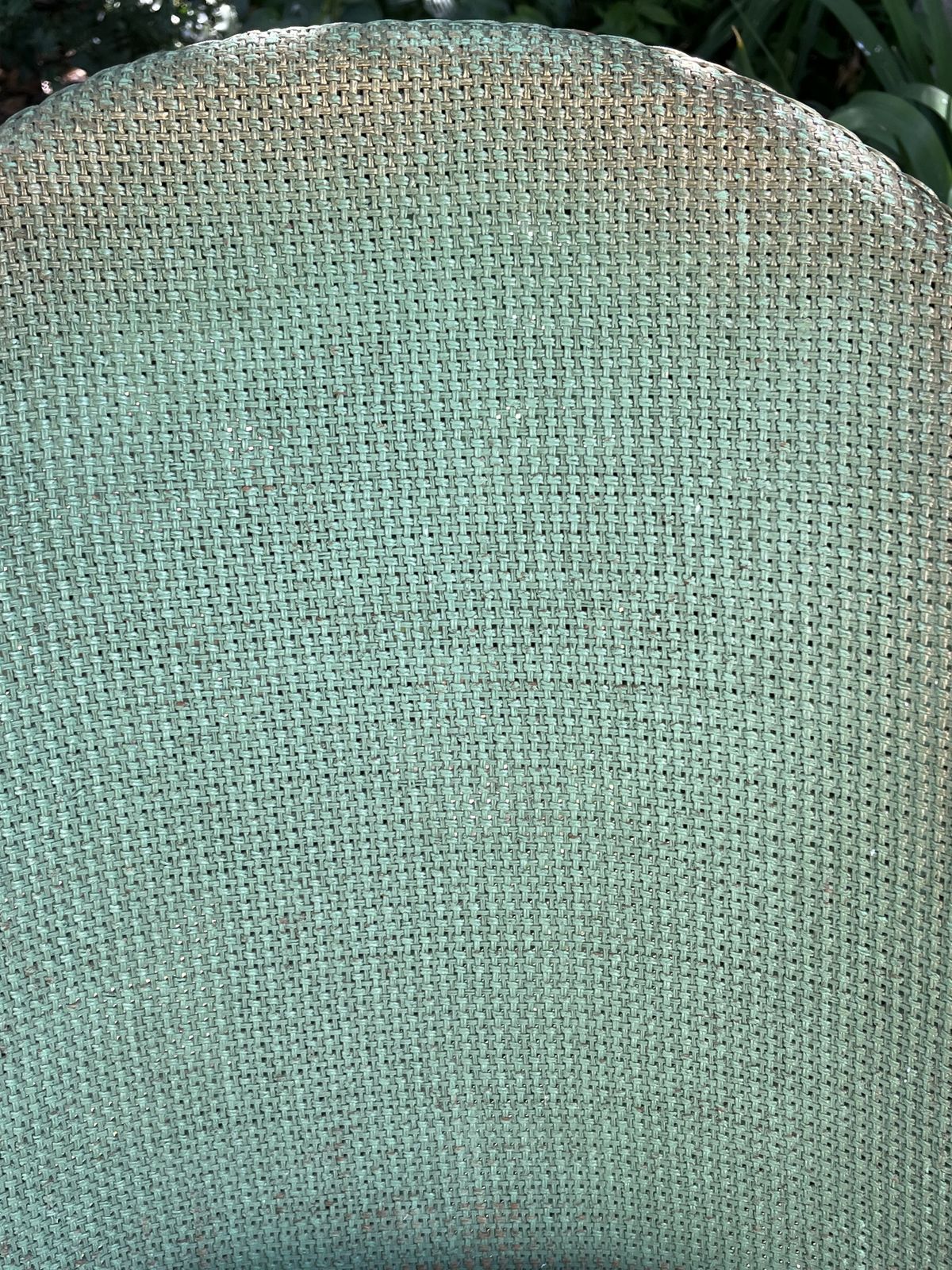 Furniture Vintage William Morris Co ‘Sirrom’ Flat Weave Chair In Pea Green & Vintage Sanderson Seat Fabric photo