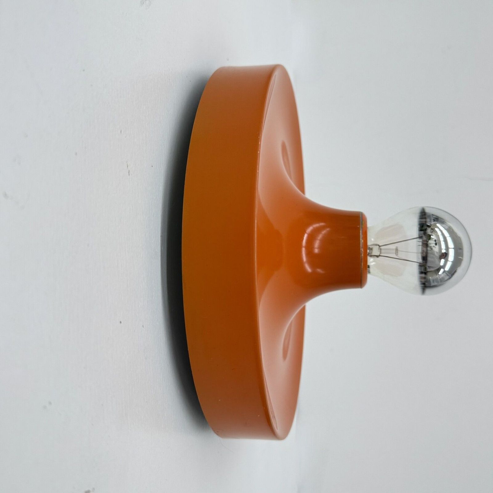Verlichting Mid Century Design Honsel Oranje Space Age Schijflamp, Jaren 1970, Toegeschreven Aan Charlotte Perriand Voor Les Arcs photo
